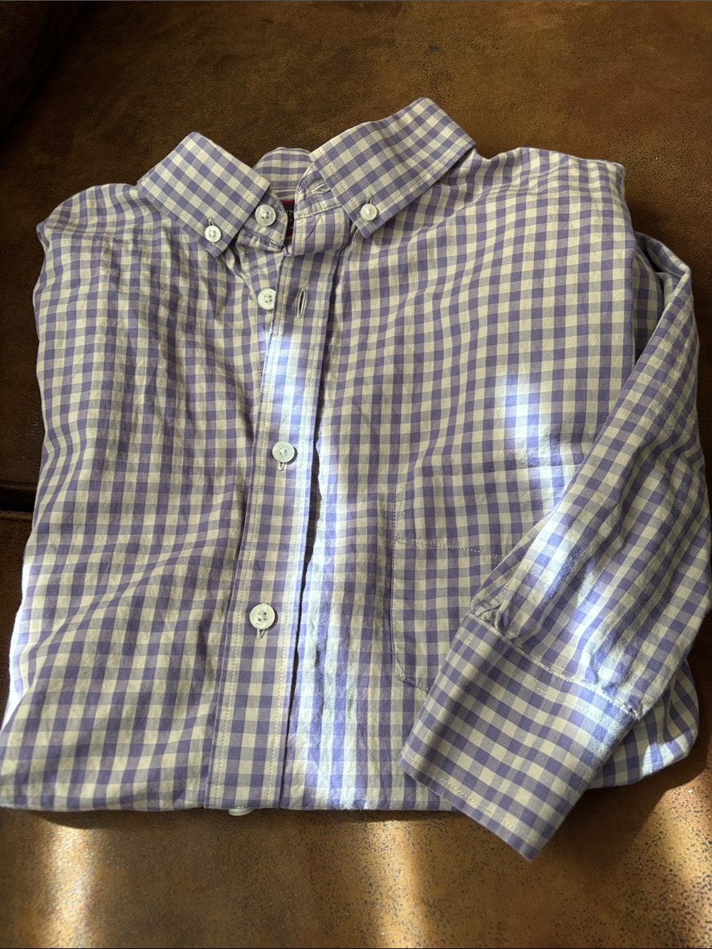 Untuck it Men's Lavender Gingham Button-Down Shirt